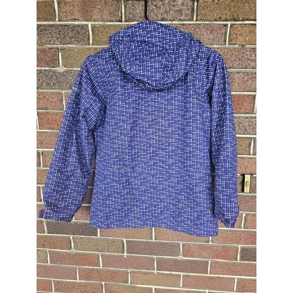 Columbia Girl Jacket Purple Plaid Interchange Ski Snow Parka Medium 10-12 - Picture 6 of 7